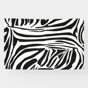 Banderoles Motif Imprimé Zèbre Noir et Blanc Audacieux