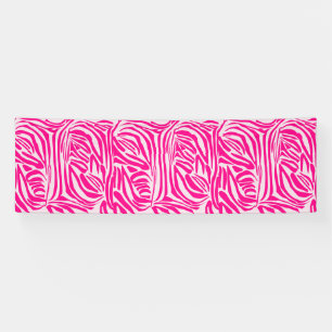 Banderoles Motif imprimé zèbre rose