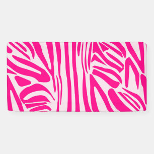 Banderoles Motif imprimé zèbre rose