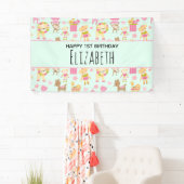Banderoles Motif mignon avec des animaux et jouets heureux An (En situation)