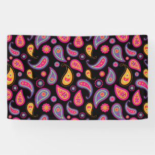 Banderoles Motif Paisley sans couture Coloré