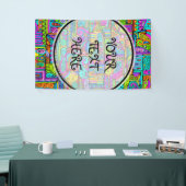 Banderoles Motif Peint À La Main Et Numériquement Art 5 (Salon professionnel)