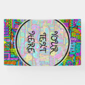 Banderoles Motif Peint À La Main Et Numériquement Art 5 (Horizontal)