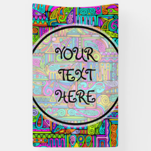 Banderoles Motif Peint À La Main Et Numériquement Art 5