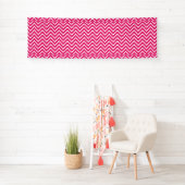 Banderoles Motif Pink Zigzag Chevron (En situation)
