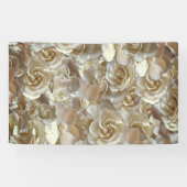 Banderoles Motif Rose d'Ivoire – Art Floral Élégant (Horizontal)