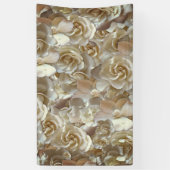 Banderoles Motif Rose d'Ivoire – Art Floral Élégant (Vertical)
