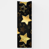 Banderoles Motif sans couture avec étoiles d'or (Vertical)