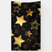 Banderoles Motif sans couture avec étoiles d'or (Vertical)