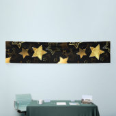 Banderoles Motif sans couture avec étoiles d'or (Salon professionnel)