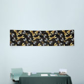 Banderoles Motif sans couture avec libellules d'or (Salon professionnel)