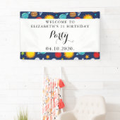 Banderoles Motif spatial, Planètes, Étoiles, Cosmos, Annivers (En situation)