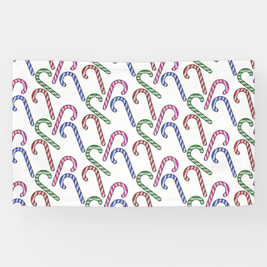 Banderoles Motif Sucre de canne parties scintillant (Horizontal)