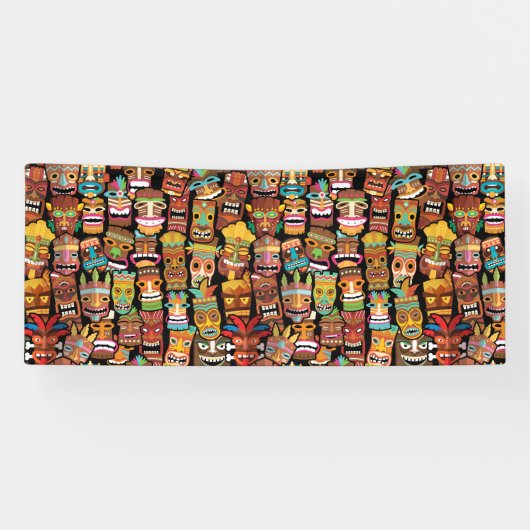 Banderoles Motif Tiki (Horizontal)