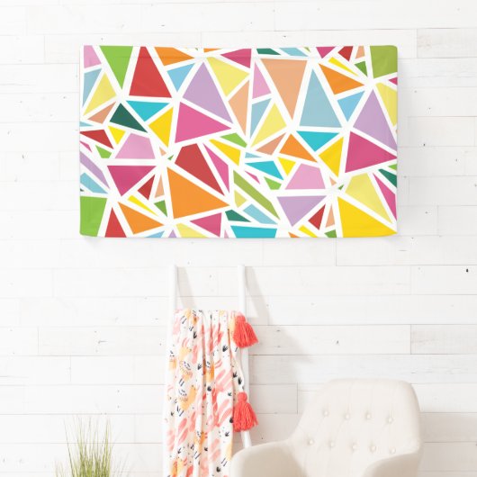 Banderoles Motif triangles colorés (En situation)