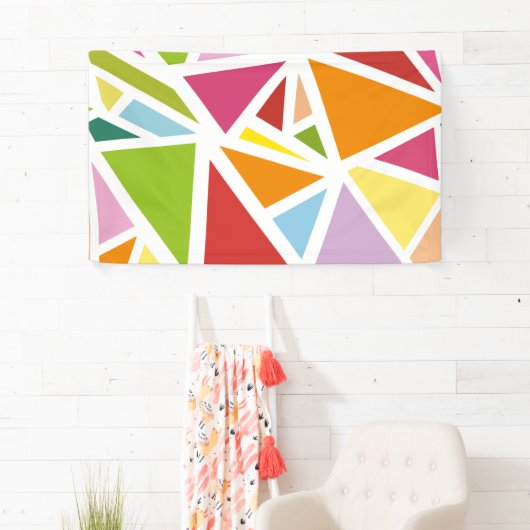 Banderoles Motif triangles colorés 4 (En situation)