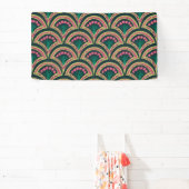 Banderoles motif vert en forme de coque (Insitu)