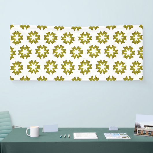 Banderoles Motif Vert Olive (Salon professionnel)