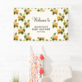 Banderoles Motif vintage Orange Apricots Aquarelle (En situation)