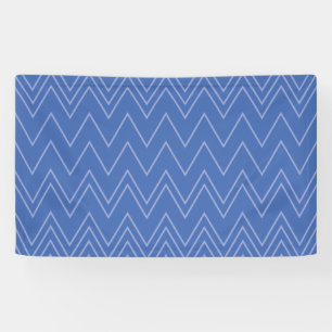 Banderoles Motif zigzag bleu, moderne, simple, cool et tendan