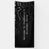 Banderoles Motifs blancs noirs Abstrait Anniversaire Cool d'a (Vertical)