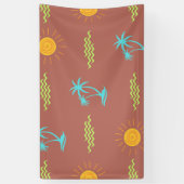 Banderoles Motifs-Floral-Nature d'été colorés (Vertical)