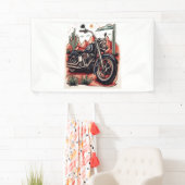 Banderoles Moto dans le désert Cactus Western Set (En situation)