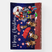 Banderoles Moto de Noël Intérieur ou Extérieur (Verticale)