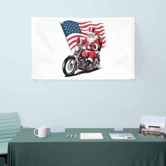 Banderoles Motocyclette Patriotique Oncle Sam (Salon professionnel)