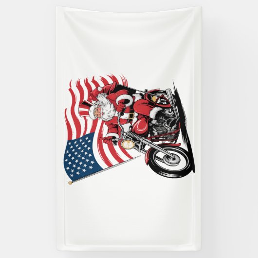 Banderoles Motocyclette Patriotique Oncle Sam (Vertical)