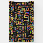 Banderoles Mots De La Voie Esprit / Pensée Positive 1 (Vertical)