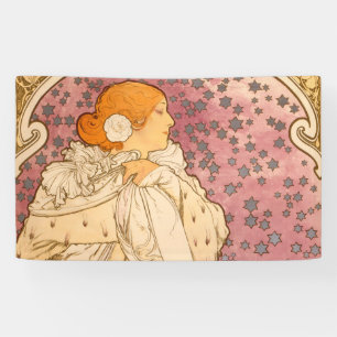 Banderoles Mucha Art nouveau femme beauté