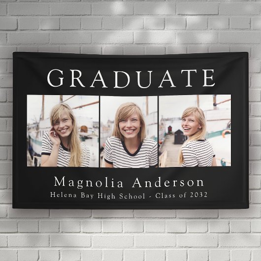 Banderoles Multi Photo Collage Classe de Graduation 2024