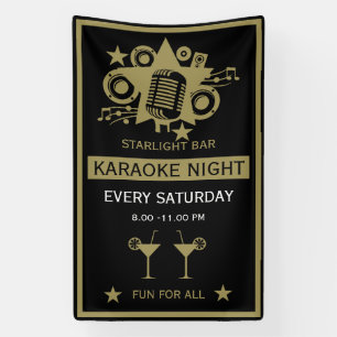 Banderoles Mur de promotion de karaoke