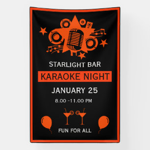 Banderoles Mur de promotion de karaoke