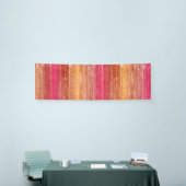 Banderoles mur en bois coloré (Salon professionnel)