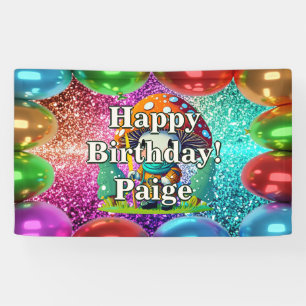 Banderoles Mushroom Guardian Personnalisé personnage annivers