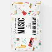 Banderoles Musical Instruments Music Theme Birthday Party (Vertical)