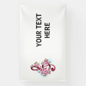 Banderoles Musical treble clef notes with sakura flowers (Verticale)