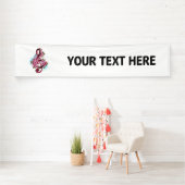 Banderoles Musical treble clef notes with sakura flowers (En situation)