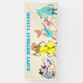 Banderoles Musique animale pour l'anniversaire (Vertical)