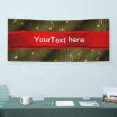 Banderoles musique, note, partitions, or, bannière, modèle, (Salon professionnel)