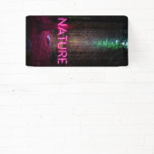 Banderoles Mystère forêt d'épinette nature néon magenta signe (Insitu)