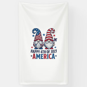 Banderoles Nains Patriotiques Bonne Fête du 4 Juillet America