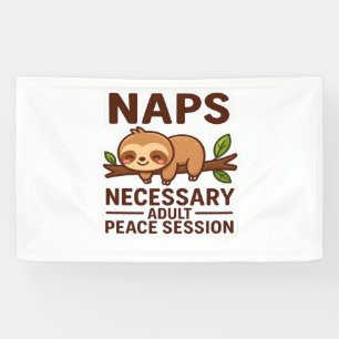 Banderoles Nappes de fentes mignonnes - Session de paix adult