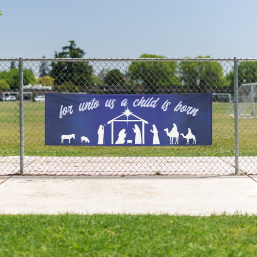Banderoles Nativité de Noël de l'église chrétienne (En situation)