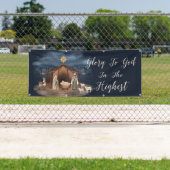 Banderoles Nativité Gloire à Dieu Noël Église chrétienne (En situation)