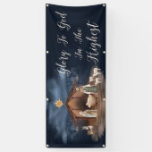 Banderoles Nativité Gloire à Dieu Noël Église chrétienne (Vertical)