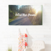 Banderoles Nature Trail Woods Photo Follow Dreams Sun (En situation)