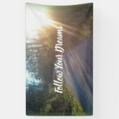 Banderoles Nature Trail Woods Photo Follow Dreams Sun (Vertical)